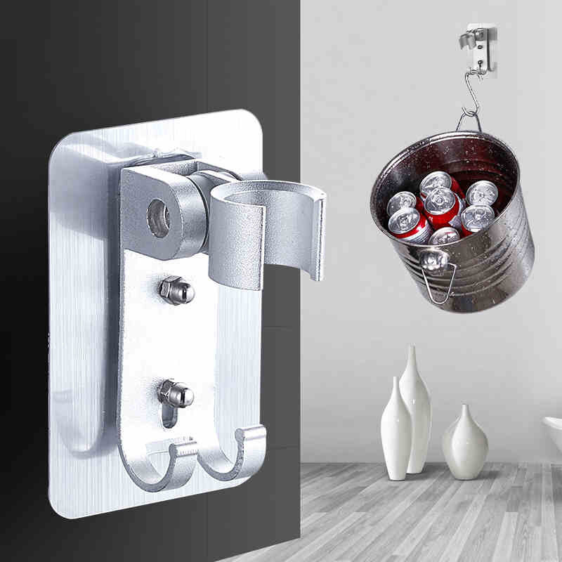 90 ° de alumínio suporte da cabeça de chuveiro não há necessidade de soco universal ajustável fixado na parede do banheiro cozinha acessórios do banheiro