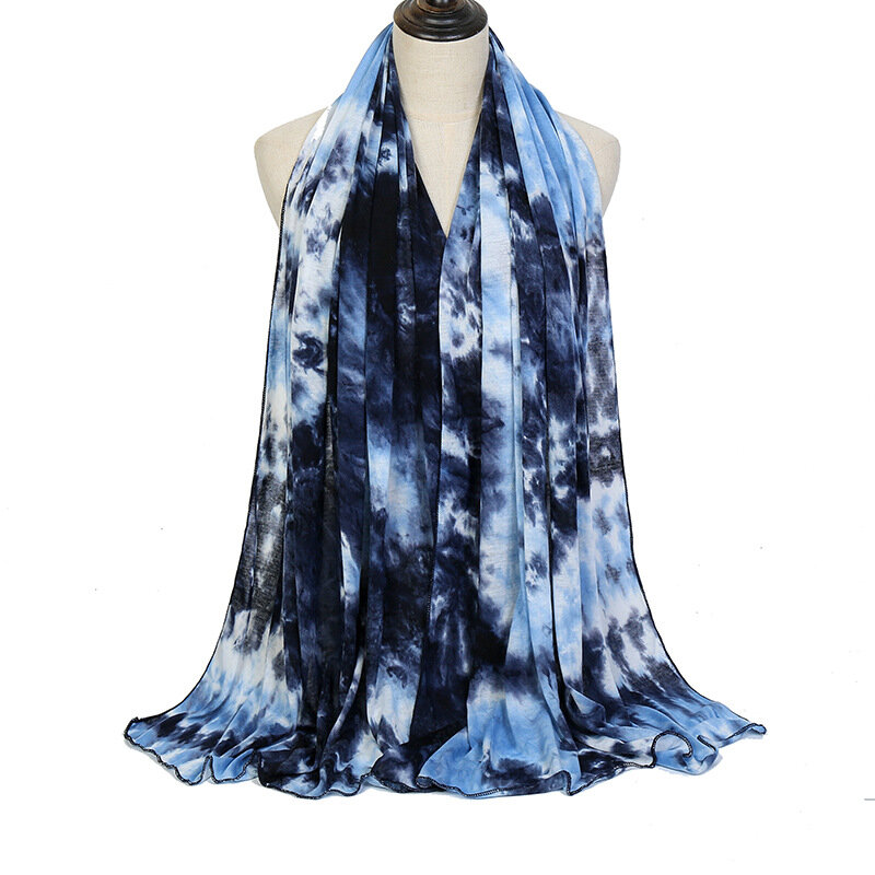 Bufanda de algodón mercerizado para mujer, chal de Modal, estola de Europa América, estilo étnico Retro, Hijab de moda
