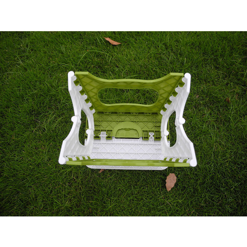 1pcs Portable Thickening And Strengthening Bamboo-Woven Plastic Beige Green Outdoor  Children'S Folding Benches And Benches