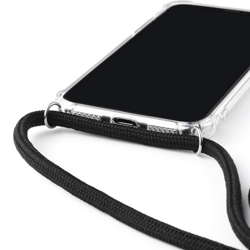 Funda para iPhone 11, con cuello, cordón, correa de hombro, funda de teléfono de TPU suave para iPhone XR 11 Pro Max X 7 8