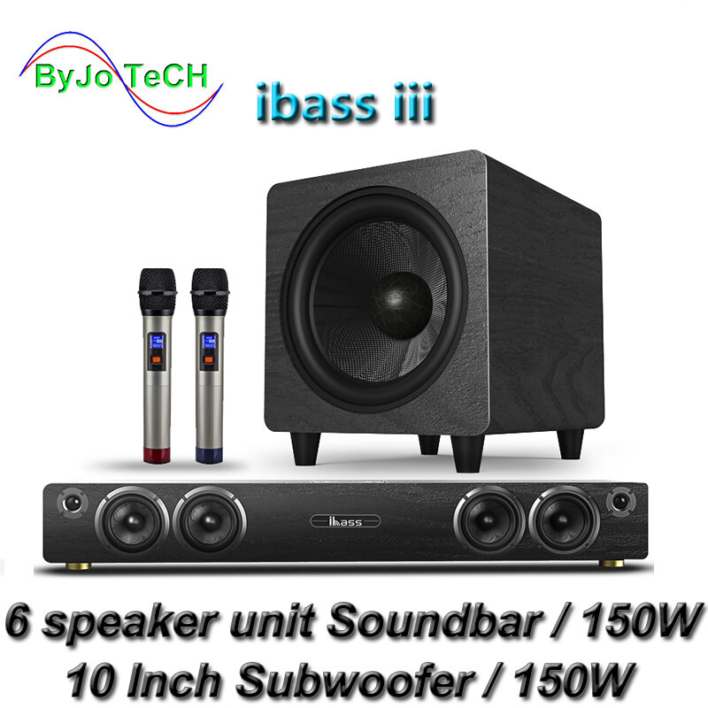 Ibass iii soundbar bluetooth cinema em casa dts srs 3d virtual surround tv falante sem fio coaxial óptico lossless qualidade de som