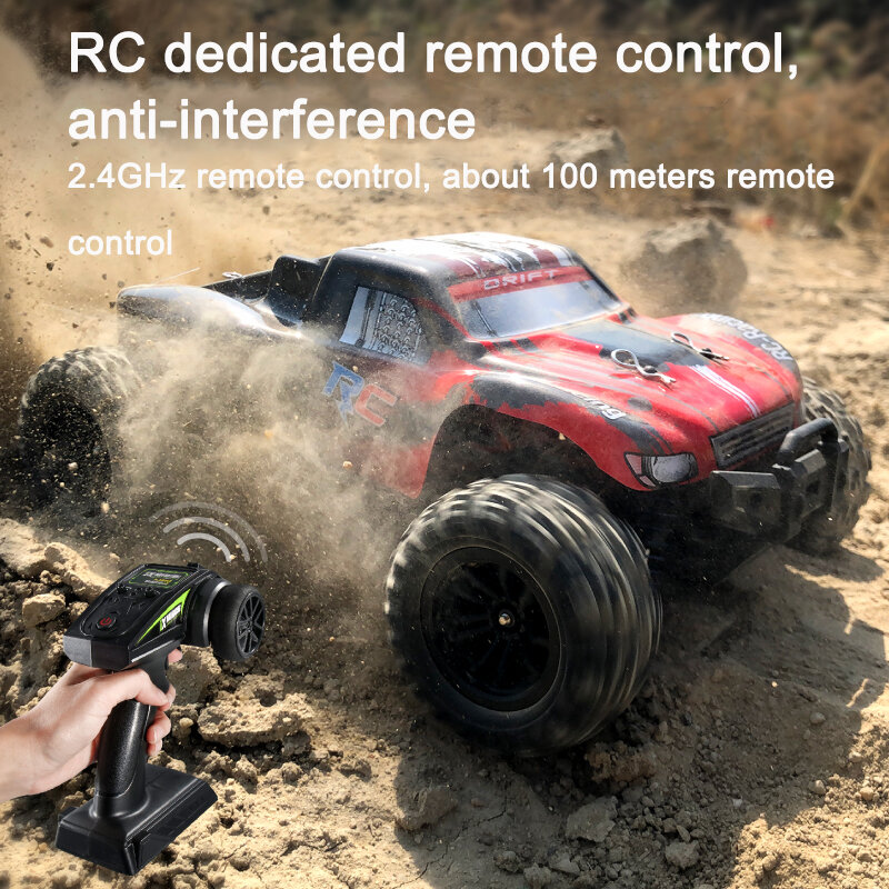 Carro de brinquedo com controle remoto smrc, mini carro de controle remoto de alta velocidade profissional off-road de corrida com controle remoto rápido de quatro rodas