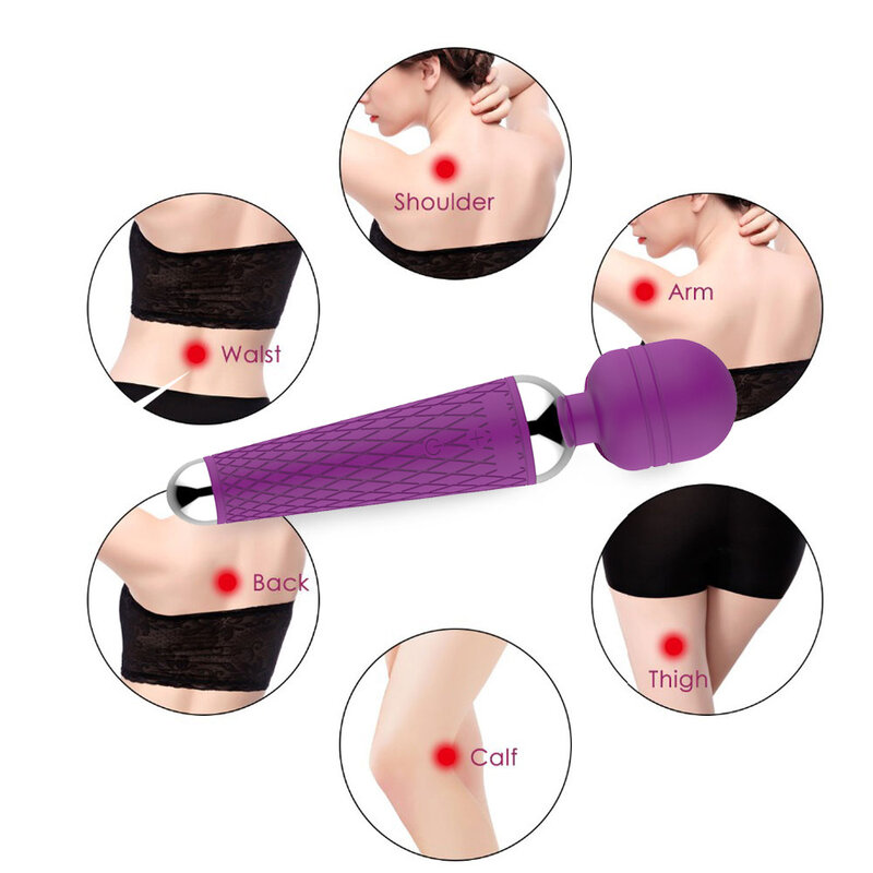 Dildos AV Vibrator Tongkat Ajaib untuk Wanita Stimulator Klitoris USB Mainan Seks Pemijat Isi Ulang untuk Wanita Masturbator