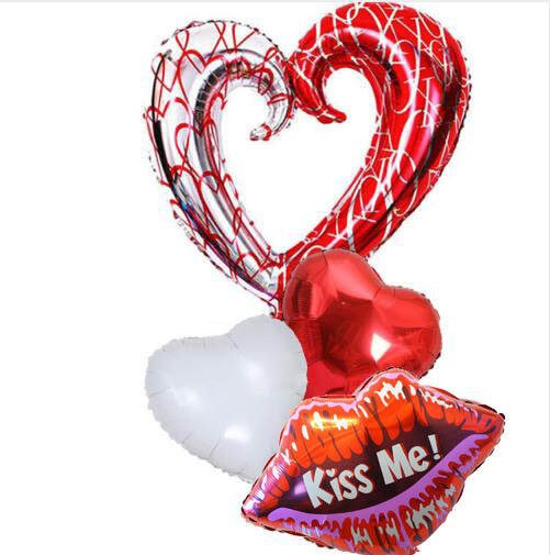 Ballons gonflables avec crochet en forme de cœur,éléments de décoration pour mariage, Saint Valentin, ou autres événements, fête de l'amour, 1 ensemble de 40 pouces