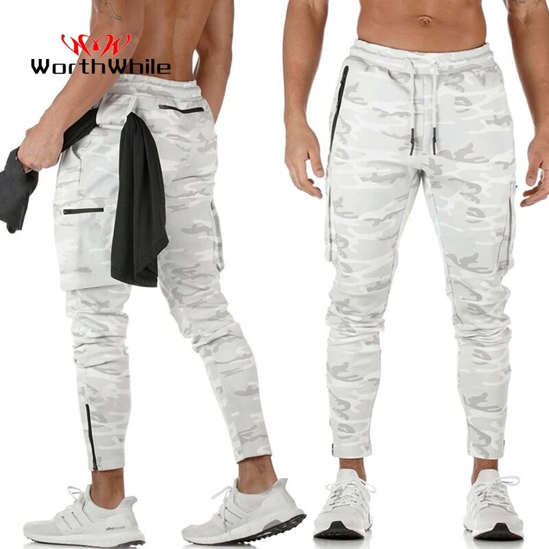 WorthWhile-Pantalones deportivos para correr para hombre, ropa deportiva de secado rápido para Crossfit, trotar, gimnasio, Fitness, entrenamiento, mallas largas de verano