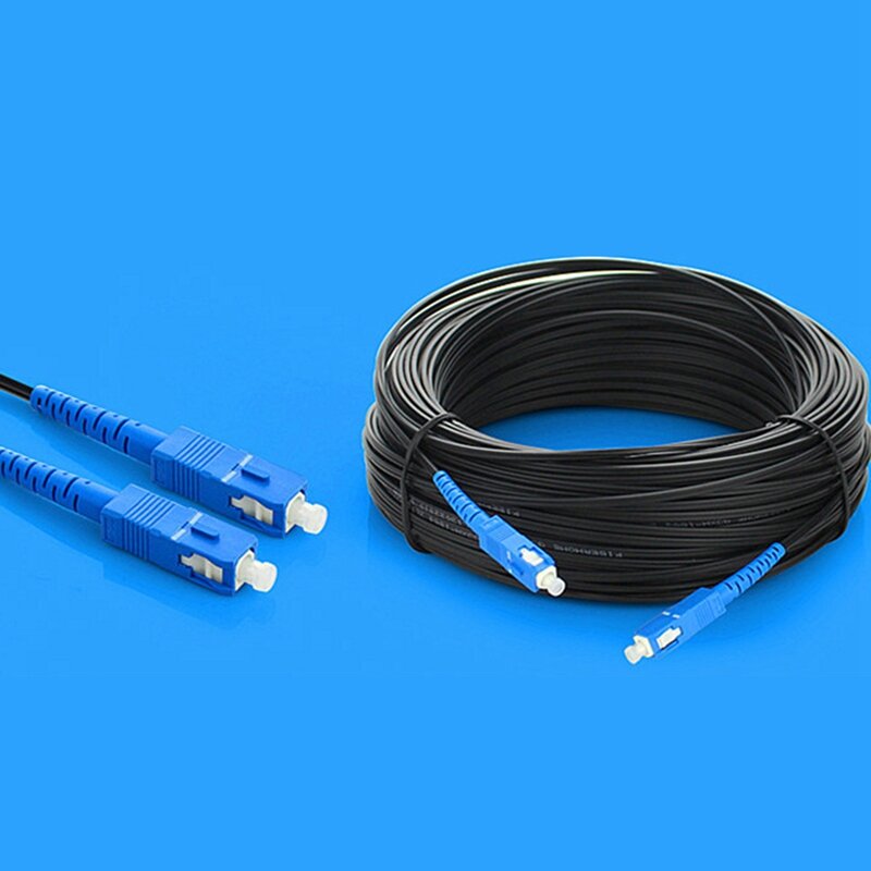 Światłowodowy przewód zanurzeniowy SC jednomodowy Simplex zewnętrzny optyczny przewód światłowodowy FTTH upuść kabel krosowy