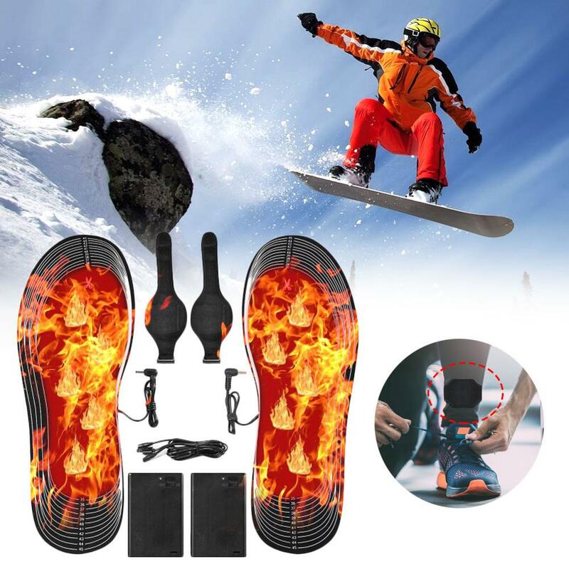 Sports de plein air semelles chauffantes pieds d'hiver semelle intérieure chaude USB semelles intérieures chaussures confortables