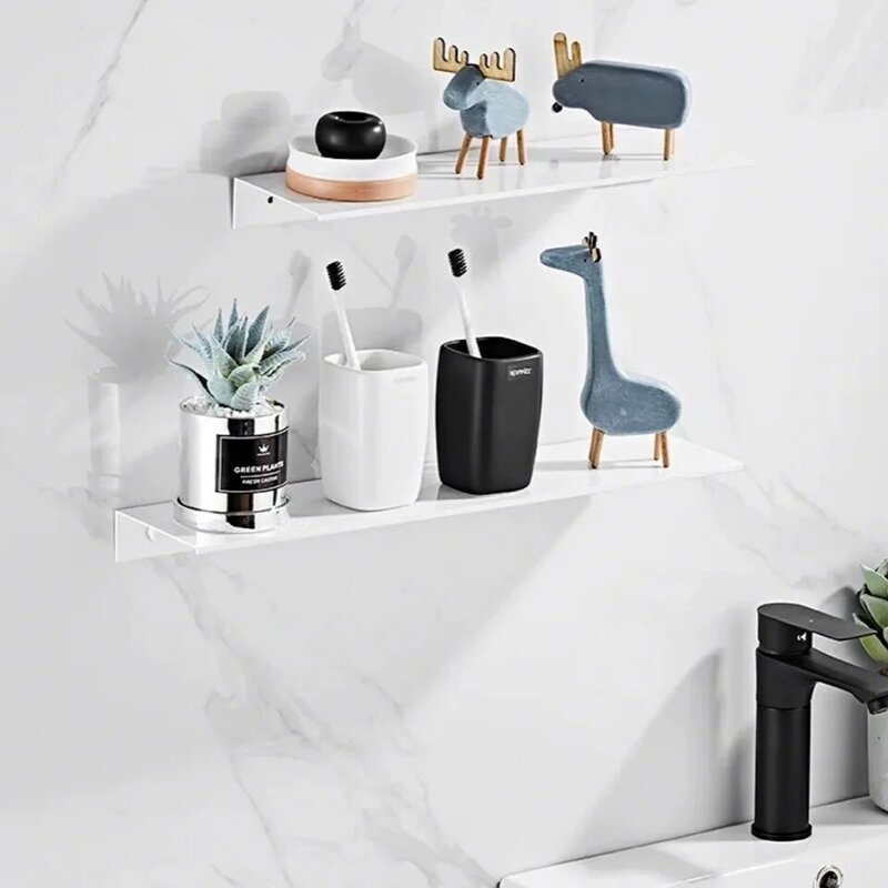 Półka kuchenna półka łazienkowa bezdotykowa czarna biała przestrzeń aluminiowa półka łazienkowa półka z półką na szampon