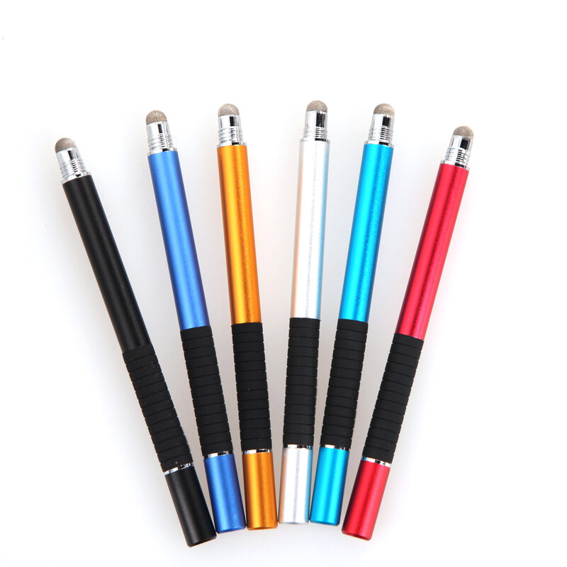 Multifuncional caneta capacitiva 2 em 1, ponta redonda e fina, para ipad, iphone, todos os telefones celulares e tablet