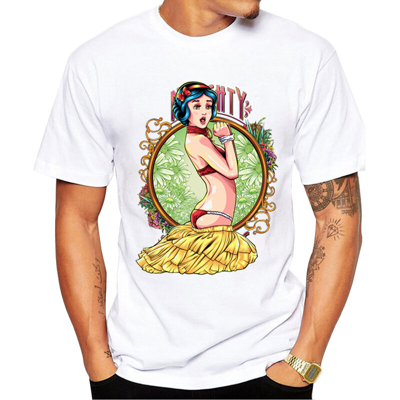 T-Shirt manches courtes pour hommes, nouvel arrivage, princesse coquine, mode Vintage, hauts imprimés, prix, Cool, drôle