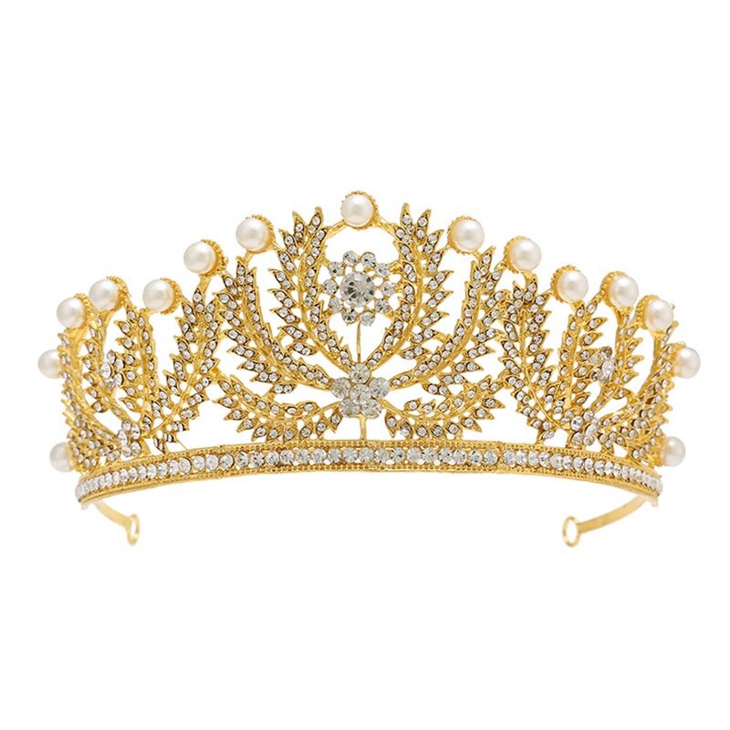 Coroa barroca bling strass tiaras e coroas para meninas noiva noiva casamento acessórios de cabelo real princesa diadema