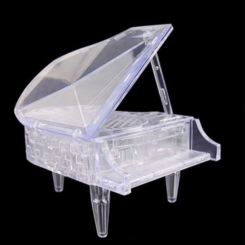 3d cristal piano quebra-cabeça decoração para casa crianças adultas intelectual aprendizagem brinquedo 3d cristal piano puzzle