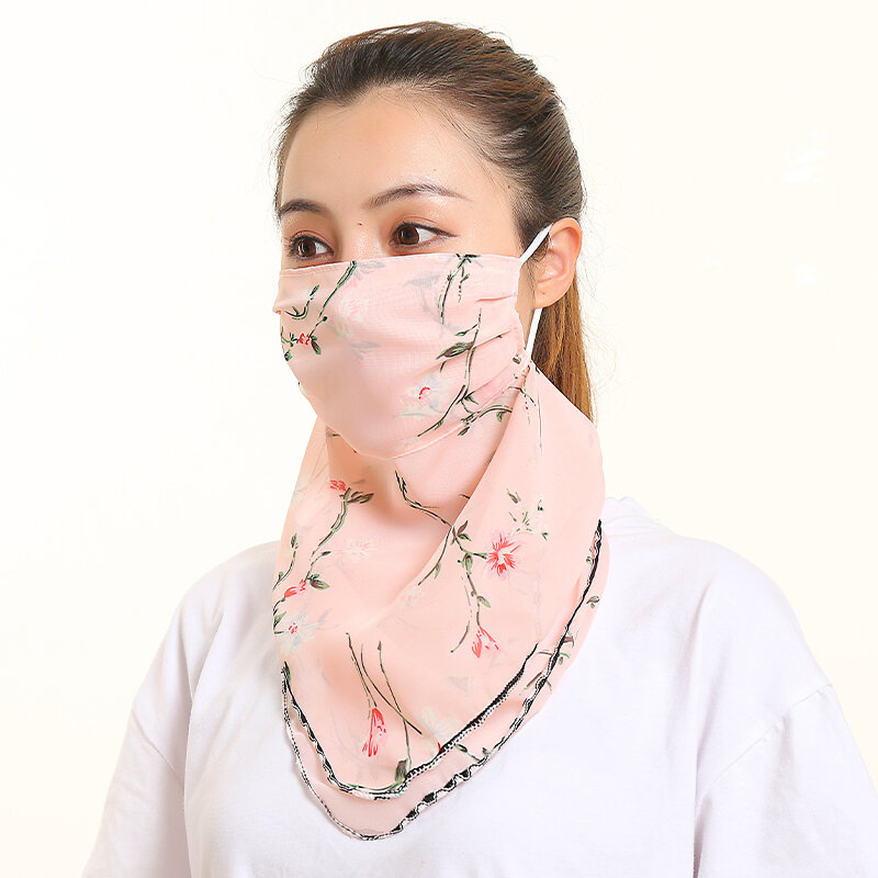 Bufanda de seda para mujer, pañuelo de marca de lujo con protección solar, accesorios para el cuello y la cara, novedad de verano