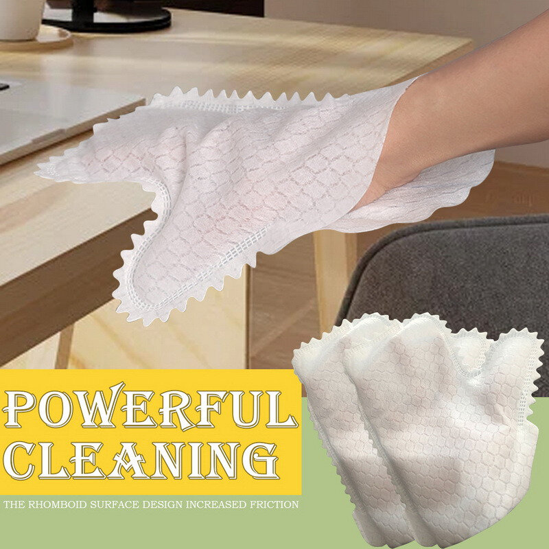 20/10PCS Cleaning Duster Gloves Fish Scale Disposable Easy Remove Dust Gloves Bamboo fiber Gloves Kitchen Garden Accessories