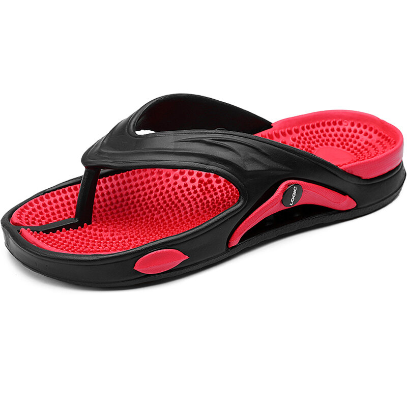 Massage Men Slippers Shoes Soft Big Size Fashion Summer Water Male Sandals High Quality Flat Beach Shoes Non-slip Mens Flip Flop
