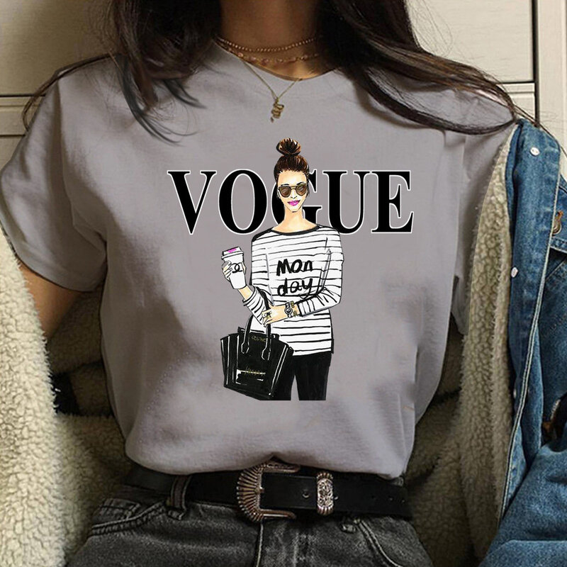 Camiseta de verano a la moda para mujer  nueva moda  gráfica  bonita.. 