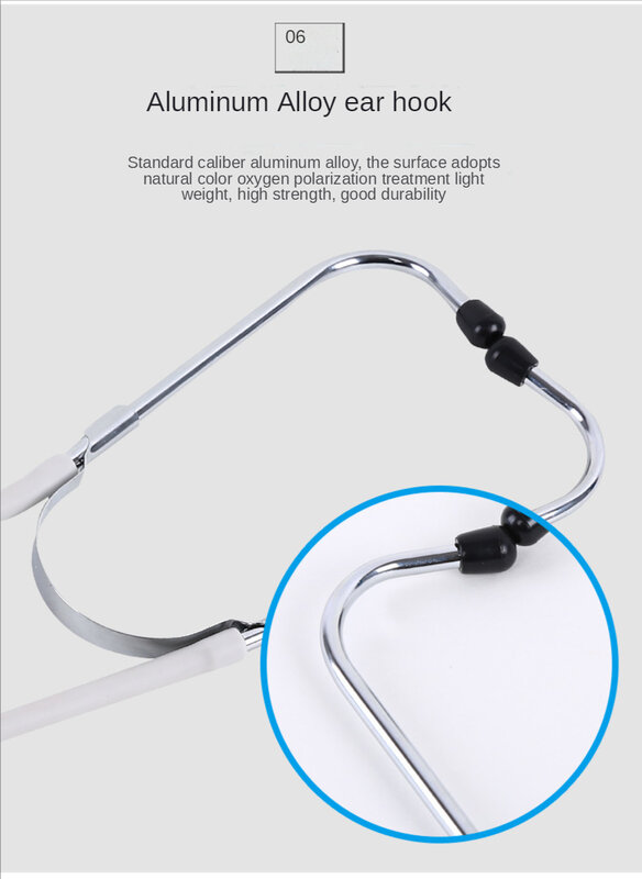 Estetoscopio de un solo uso para mujeres embarazadas, estetoscopio médico para el hogar, corazón fetal, cabeza con forma de campana de oreja Doble