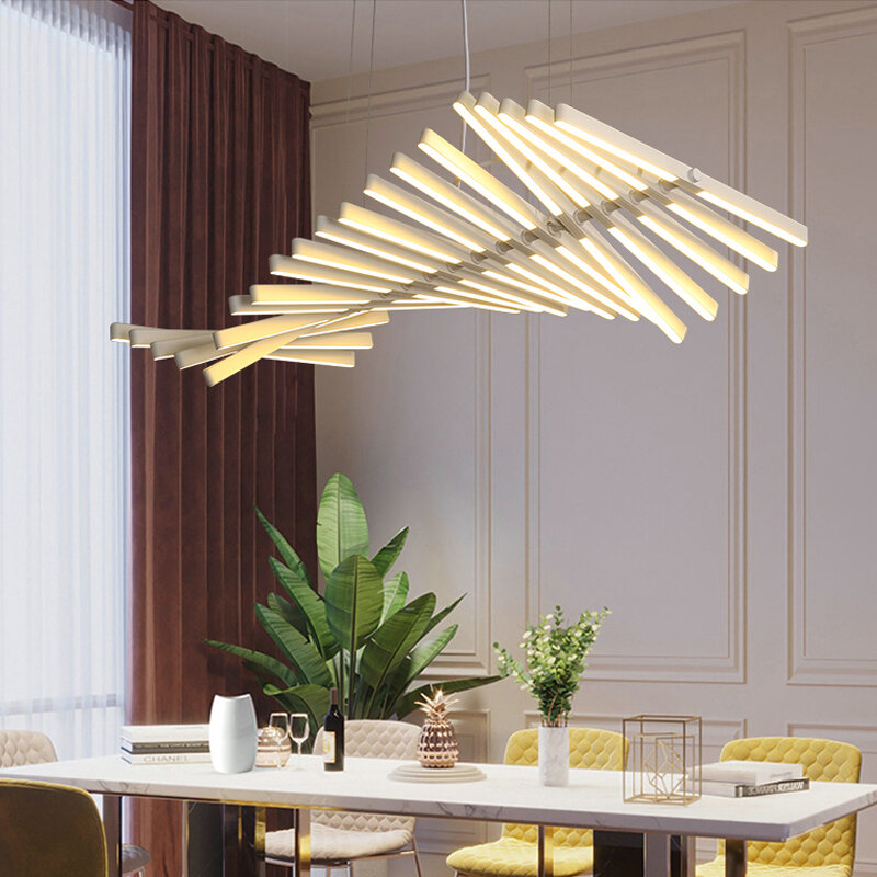 Moderne LED Kronleuchter beleuchtung Nordic loft Schwarz/Weiß hängen lichter wohnzimmer home deco Anhänger lampe restaurant Bar leuchten