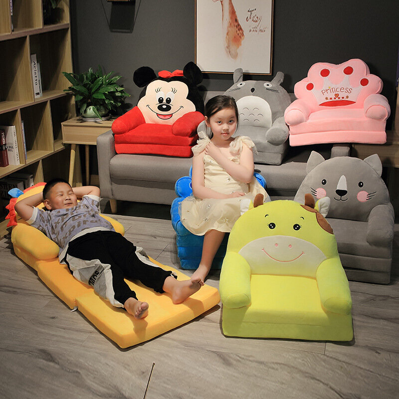 Wuli диваны, детский диван, милый мультяшный Ленивый Складной маленький диван-кровать для девочки, принцессы, малыша, двойного назначения, дет...