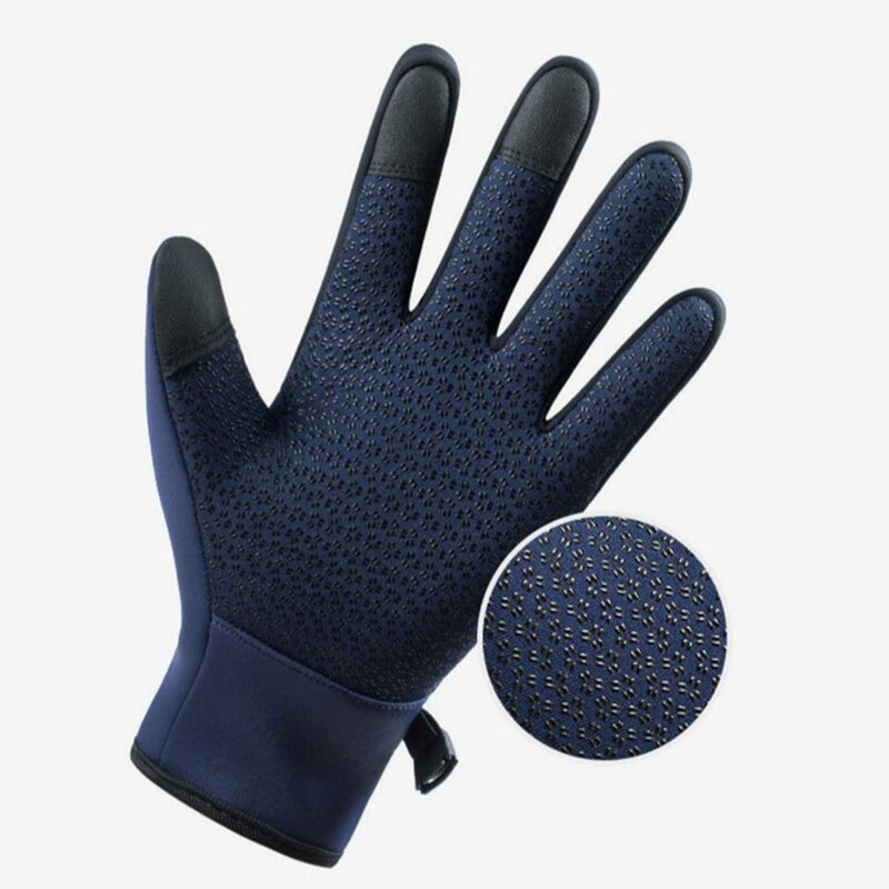 2022 męskie zimowe rękawiczki Outdoor kolarstwo sportowe narciarskie wiatroszczelne rękawice ocieplane motocykl Plus aksamitne grube ciepłe rękawiczki do ekranu dotykowego