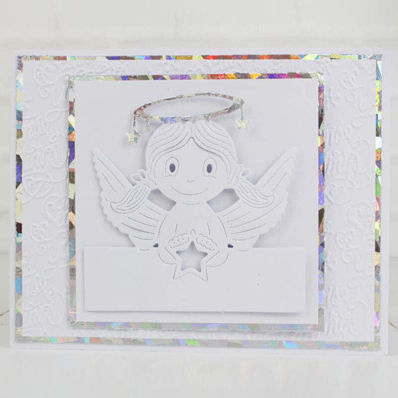 Очаровательный Ангел высечки для изготовления открыток Ангел благословит для вас металлические высечки трафареты для скрапбукинга украше...