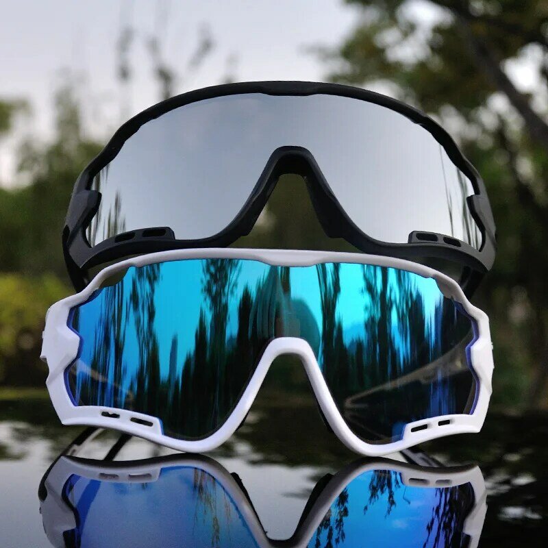 Gafas polarizadas para ciclismo de montaña, 4 lentes, UV400, para deportes al aire libre, novedad de 2019