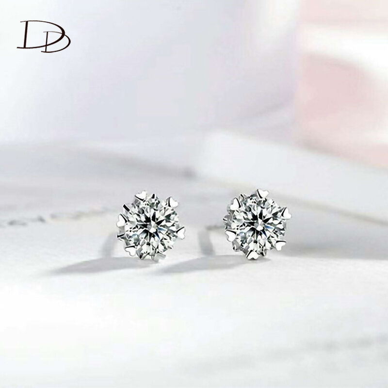 DODO Vintage Stud Earrings For Women 925 Silver Needles Exquisite Snowflake Shape Brincos Engagement Fine Jewelry Aretes DD533