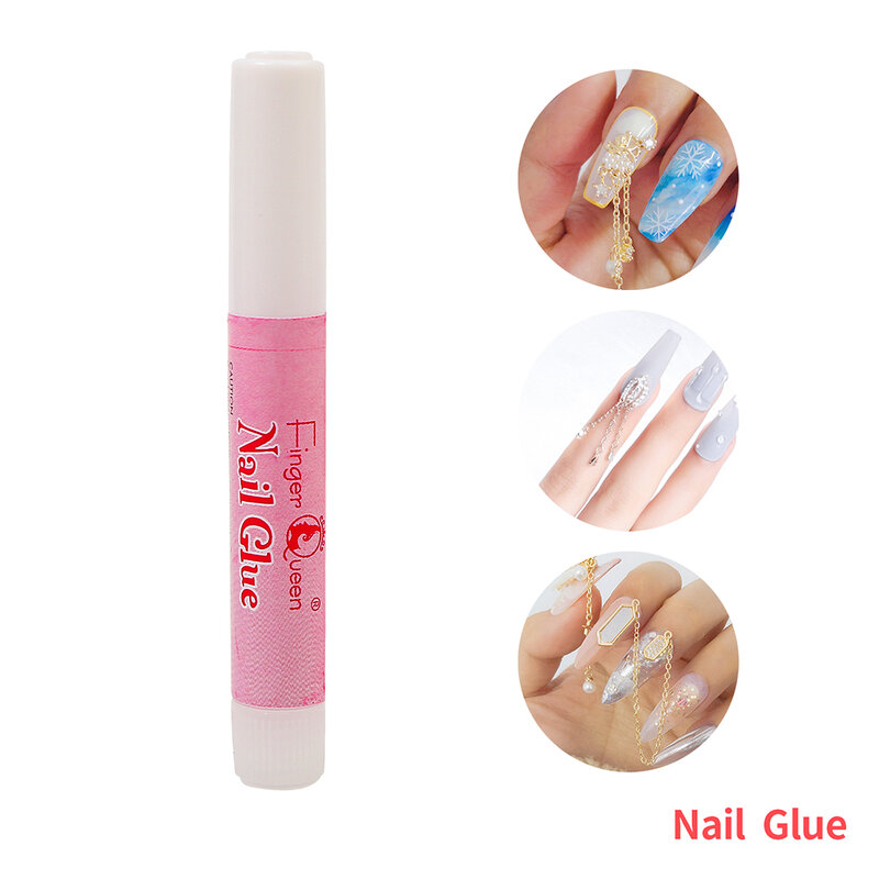 10pcs 2g Fast Drying Nail Art Glue Tips Glitter UV Acrylic Rhinestones Decorations Nail Glue False Tip Nail Manicure Tool