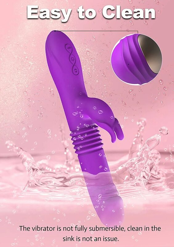 Thrusting Rabbit Vibrator Dildo for Women, Clitorals Stimulator for Women Pleasure, Rotating G spot Vibrator Sex Toy with