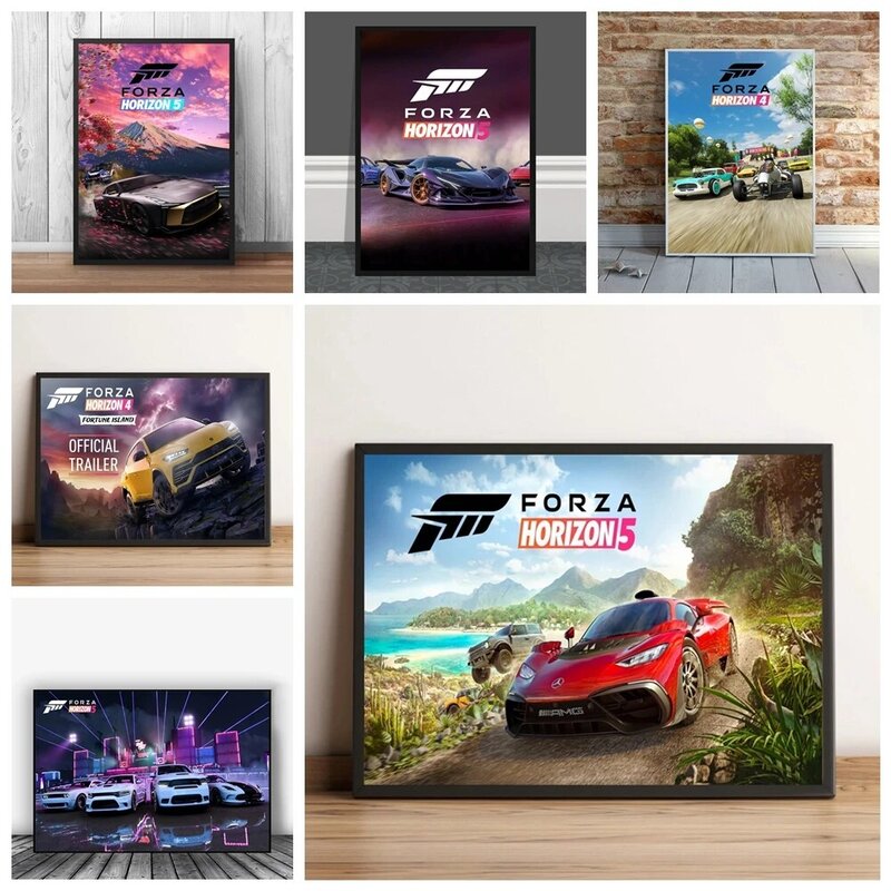 Forza Motorsport horyzont 5 gra wideo 5D DIY diament malarstwo mozaika haft ze strasem Cross Stitch rękodzieło Home Decor
