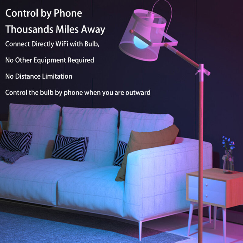 Bombilla Led inteligente con Wifi para el hogar, lámpara inteligente Tuya E27, 220V, RGB, CW, WW, 12W, 15W, 18W, Alexa