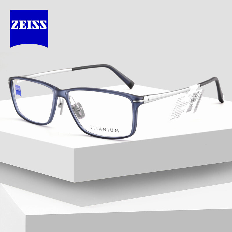 ZEISS-montura de gafas de titanio puro para miopía, graduadas, cuadradas, para miopía, ZS75008