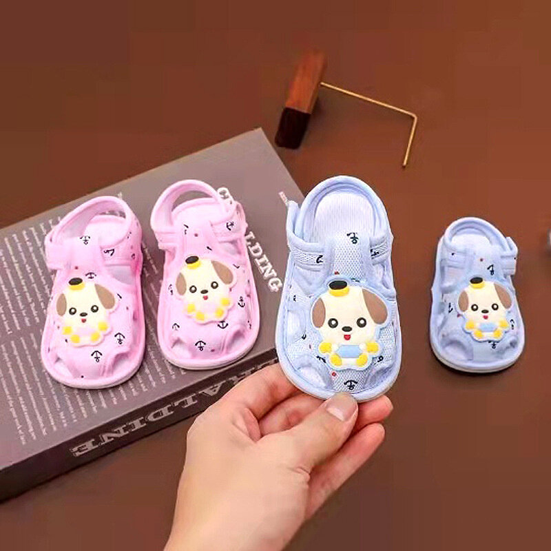 Детские сандалии на мягкой подошве, Нескользящие, х/б, для начинающих ходить детей 0-1 месяцев, сезон 2019