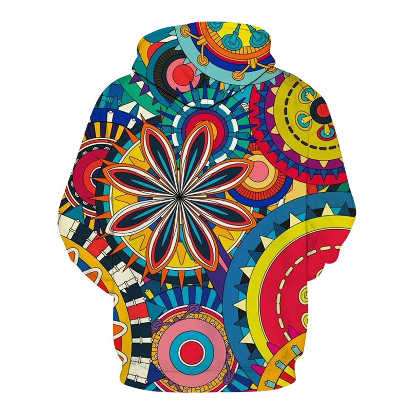 O mais recente unisex hoodie cor psychedelic 3d hoodie/moletom harajuku roupas de rua de mangas compridas no outono e inverno jacke