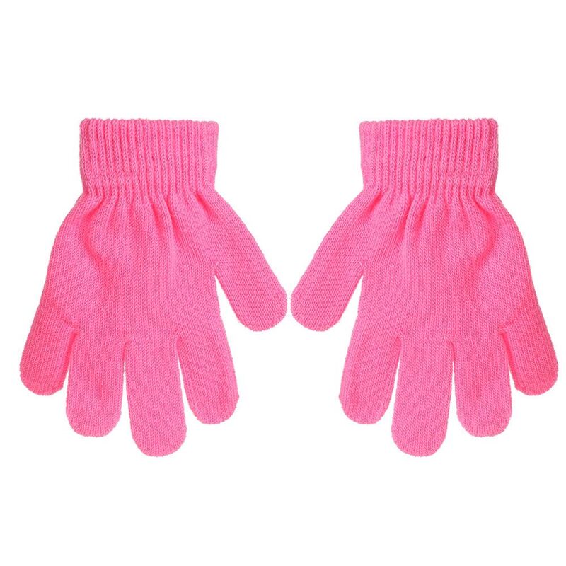 Зимние Детские эластичные вязаные перчатки