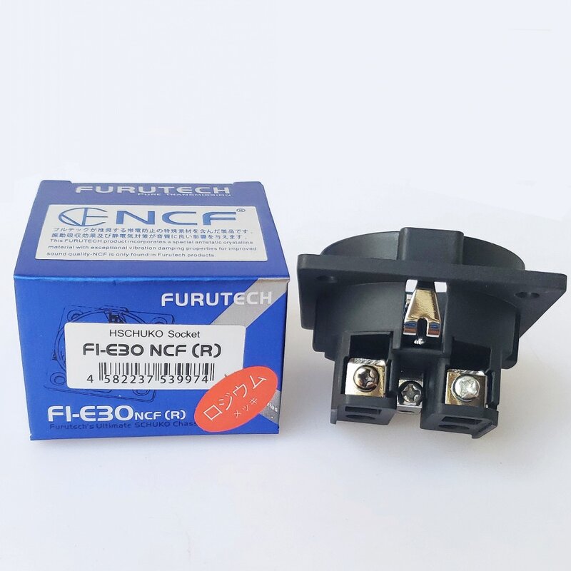 HiFi Schuko Furutech FI-E30 NCF nano socket pure copper plated Rhodium AC EU Power plug