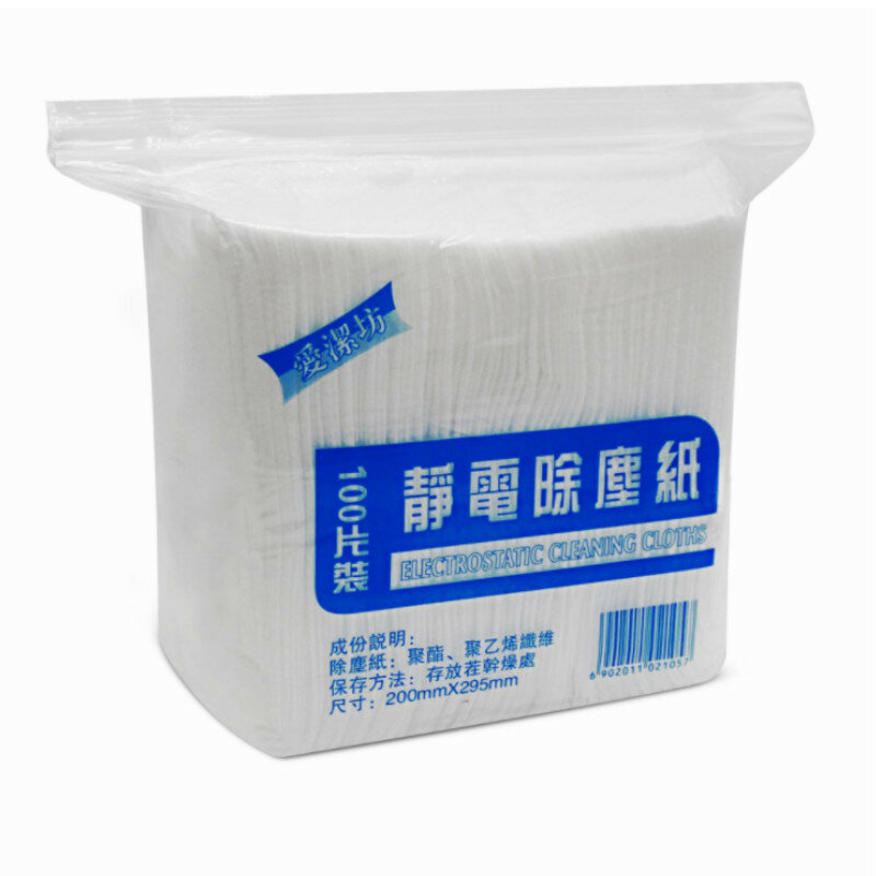100 pçs/saco descartável eletrostática remoção de poeira mop papel casa cozinha banheiro ferramentas limpeza dropshipping