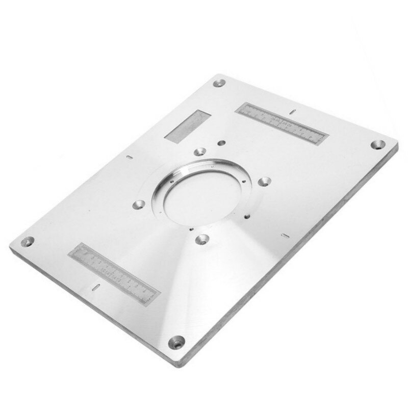 Router di alluminio tavolo inserto piastra fresatrice per legno elettrica rifilatrice Flip Plate con coperchio per incisione del legno fai da te