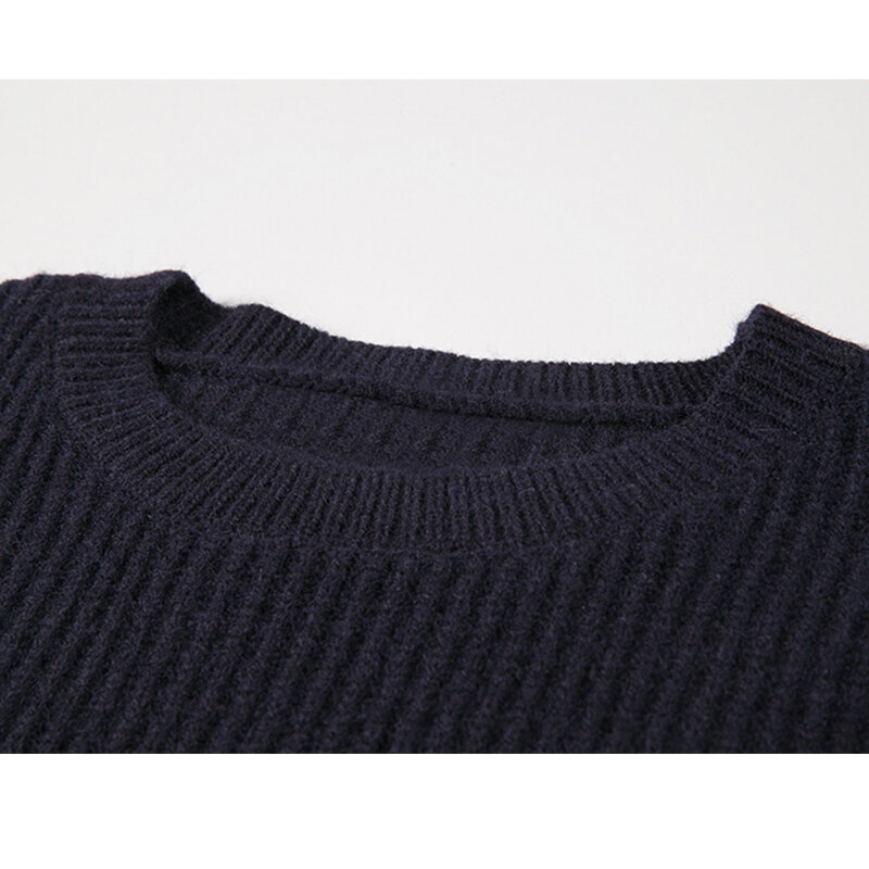 Женские пуловеры, вязаный Модный корейский шерстяной свитер в полоску для женщин, осень 2021, повседневная трикотажная одежда с длинным рукав...
