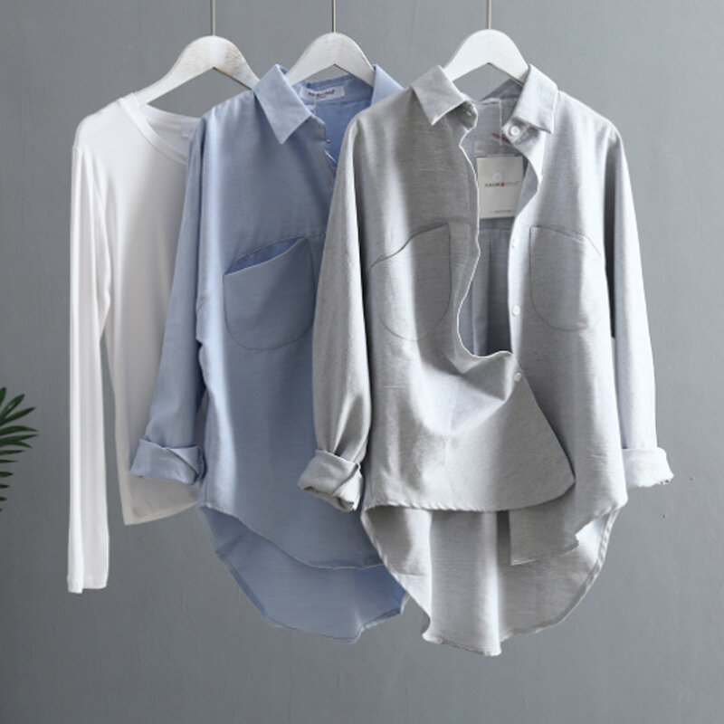 Verkauf herbst winter Bluse Langarm Weibliche Tops 1PC Frauen Shirts Koreanische Frauen Tops Frauen Hohe Qualität Lose Shirt jacke