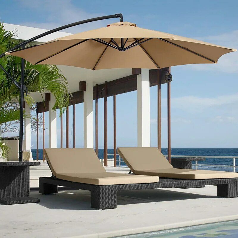 Sonnenschirm Baldachin Ersetzen Anti-uv-und Anti-fading Polyester Stoff Strand Garten Sonnenschirme Terrasse Im Freien Regenschirm