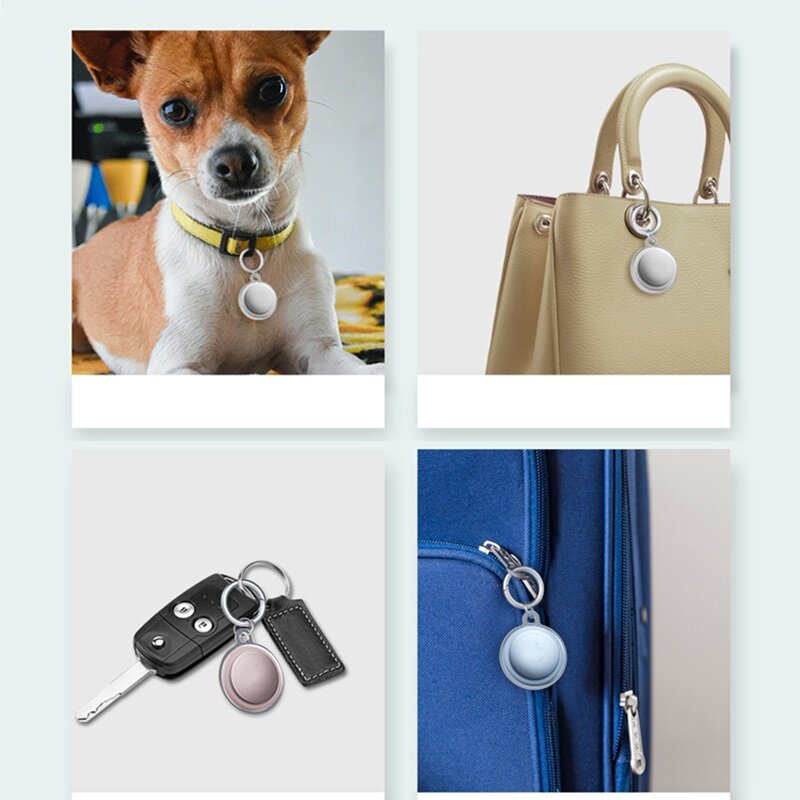 Защитный чехол для Apple airtag, подвешиваемый брелок, чехол для домашних животных, детей, локатор, устройство против потери, силиконовое прозрач...