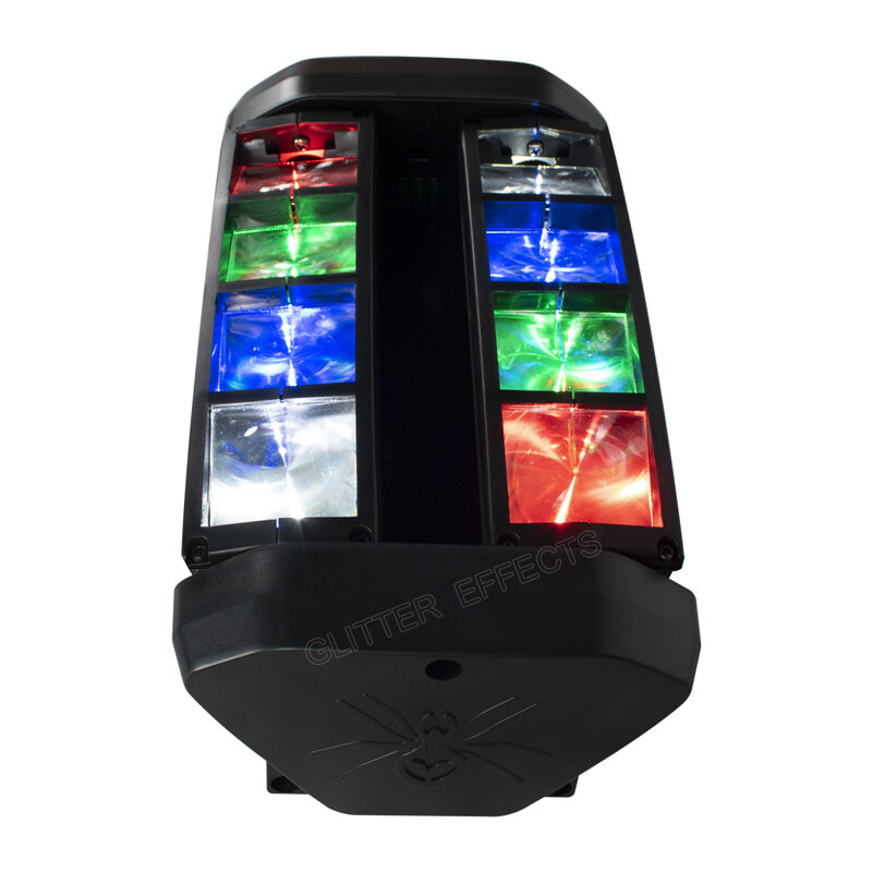 전문 무대 효과 장비 미니 LED 스파이더 8 × 6W RGBW 이동 헤드 조명 DMX Dj 파티 나이트 클럽 조명