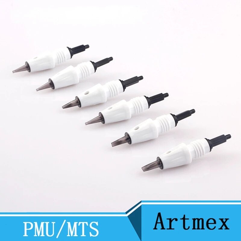 สกรู50Pcs ARTMEX-V Series V3 V6 V8 V9 Artmex เข็มสำหรับ PMU Tattoo Tip ถาวรเครื่องมือแต่งหน้าไฟฟ้าคิ้ว Eyeliner