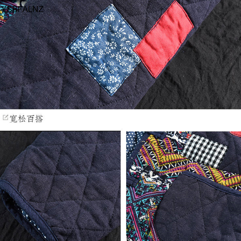女性のレトロな長袖ジャケット,春と秋,パッチワーク,綿とリネン,パッド入りジャケット,2022