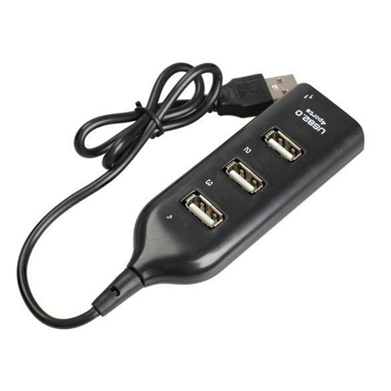 Hub USB 2.0 universel à 4 ports, haute vitesse, avec câble, Mini prise, motif séparateur de câble, PC