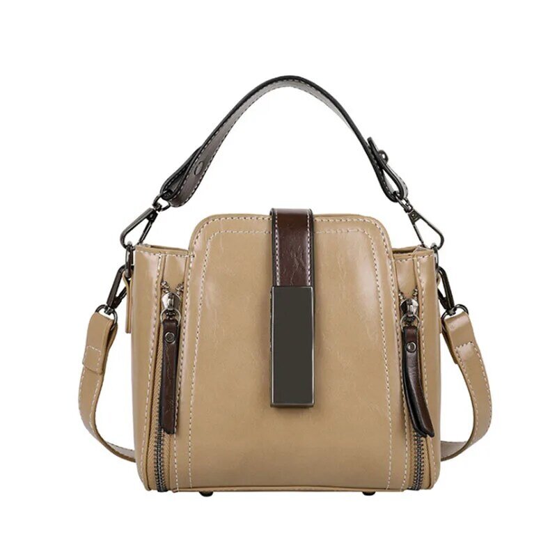 Handbag retro small bag women's bag spring and autumn new style Messenger Bag Fashion Shoulder Bag Bucket Bag