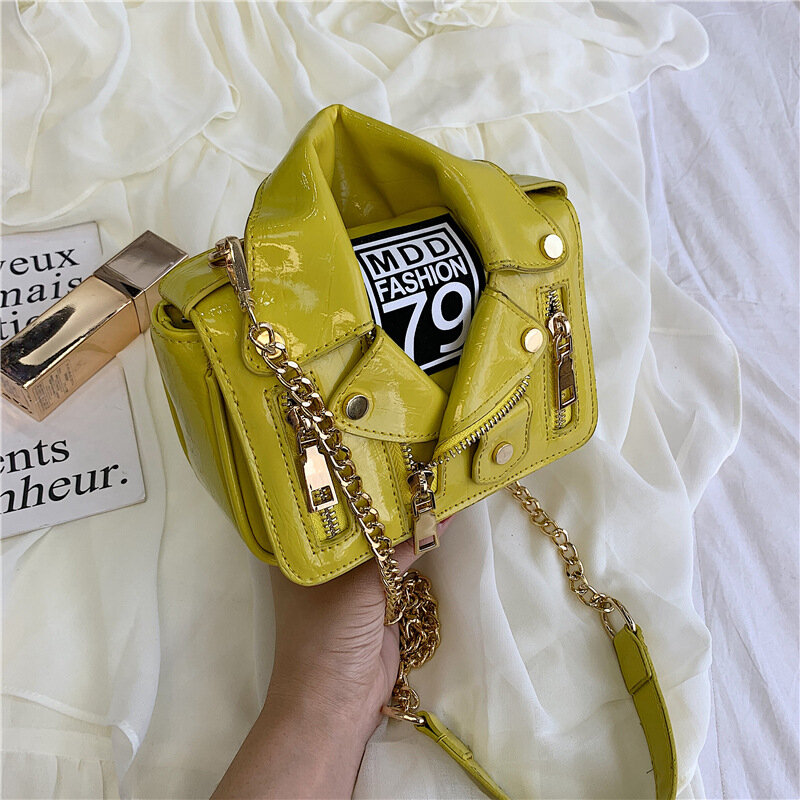 Fashion Jacket Shape Shoulder Crossbody Bag Brand Designer Luxury Ladies Messenger Bag Pu Leather Chain Female Handbag Sac 2021