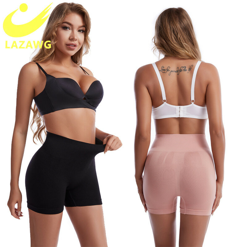LAZAWG-moldeador de cuerpo sin costuras para mujer, bragas de Control de glúteos, Lencería moldeadora, Control de cintura media, pantalones cortos ajustados de vientre y muslo