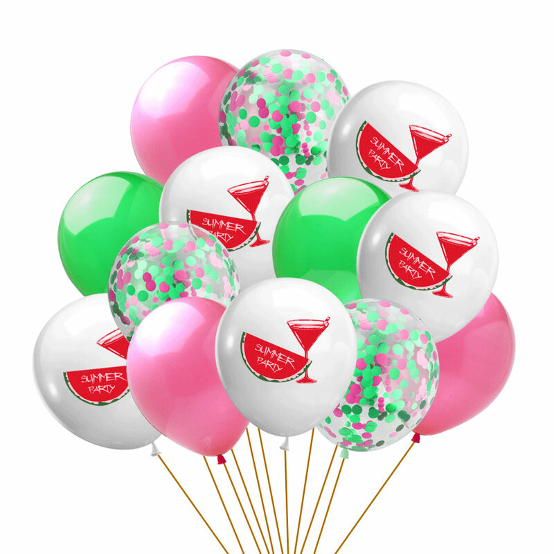 Balões de látex de melancia, 12 polegadas, presentes de feliz aniversário, decoração de casamento, balões para chá de bebê, suprimentos para festas